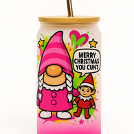 Pink Ombre Glass - Girl Gonk Elf Cunt
